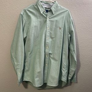Light Green Button Down Dress Shirt, Polo by Ralph Lauren